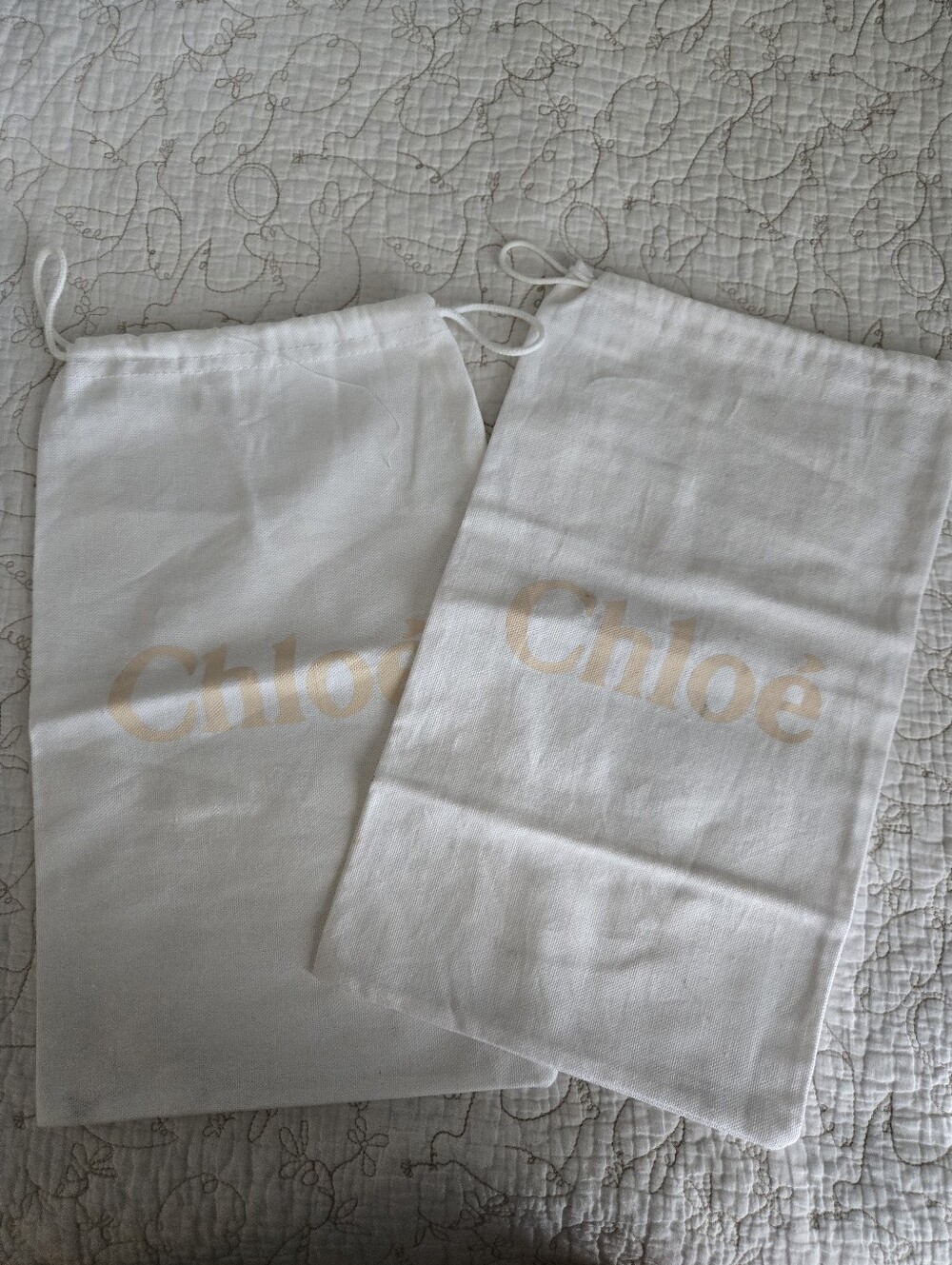 Chloe Med Dust Bag Covers. Set of 2
